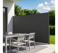 VEVOR Store Latéral Rétractable 180x300 cm, Brise-Vue Rétractable pour Terrasse, Jardin, Balcon et Piscine, Toile Polyester 180 g/m², Imperméable, Protection Solaire, Délimitation de l'Espace, Gris