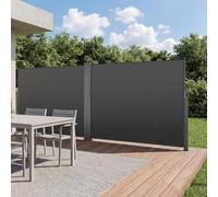 Auvent latéral extensible VEVOR 180 x 600 cm, store latéral en tissu polyester 180 g/m², auvent mural, protection contre le vent, protection solaire, brise-vue, séparateur d'espace pour jardin, balcon