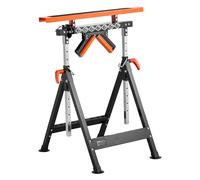 VEVOR Tréteau Multifonction Capacité de Charge 200 kg Servante à Rouleaux Support à Rouleau Pliable Réglable 838,2-1270 mm avec Tête à Rouleau, pour Support Sortie Scie à Table pour Travail du Bois