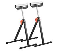 VEVOR Servante à rouleaux pliable Capacité 61 kg Hauteur réglable 68-107,95 cm Tête acier Lot de 2