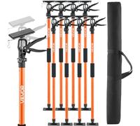 VEVOR Support à une main, lot de 8, support de plafond 116–290 cm, support télescopique en acier, support de montage d'une capacité maximale de 70 kg pour l'installation d'armoires, la mise en place d