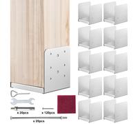 VEVOR Support Base d'Ancrage Poteau Bois 152x152 mm 10PCS en Acier Inoxydable