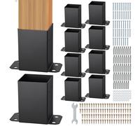 VEVOR Support Base de Poteau Bois 102x102 mm 10PCS Ancre de Poteaux de Clôture