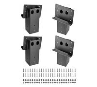 VEVOR Support de Plateforme Surélevée pour Poteaux Bois 88,9x88,9 mm, 4 PCS, Capacité de Charge 1000 kg, Supports à Angle Composé pour Cabanes dans Arbres, Stands de Chasse, Équipements Aires de Jeux