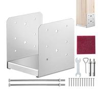 VEVOR Support de Poteau Bois 6''x6'' 152x152 mm Base d'Ancrage Poteaux Acier Inoxydable Taille Interne 140x150 mm avec Accessoire pour Rambarde, Main Courante, Balustrade de Terrasse, Porche, Pavillon