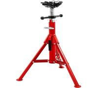 VEVOR Support de Tuyau Douille avec tête en V de 71 cm à 130,8 cm de type 1107A à transfert à 4 billes et pieds repliables 2 tonnes Hauteur ajustable