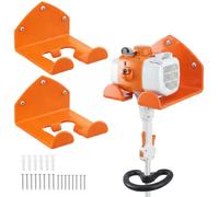 VEVOR Support Débroussailleuse Mural Porte-Outils Jardin 2 Pcs 82 kg Total | pour Taille-Haie, Coupe-Bordures, Souffleur de Feuilles et Tronçonneuse, Rangement Mural Robuste, Résistant à l'eau, Orange