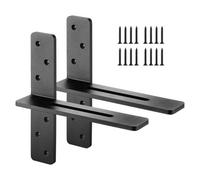 VEVOR Support d'Étagère Flottante, 304,8x73,5x304,8 mm, Supports d'Étagères Murales Invisibles Robustes en T, Lot de 2, Capacité de Charge 90 kg, avec Vis, pour Étagères Flottantes de Salons, Chambres