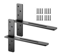 VEVOR Support d'Étagère Flottante, 406,4x73,5x304,8 mm, Supports d'Étagères Murales Invisibles Robustes en T, Lot de 2, Capacité de Charge 90 kg, avec Vis, pour Étagères Flottantes de Salons, Chambres