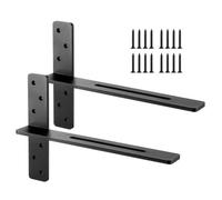 VEVOR Support d'Étagère Flottante, 457,2x73,5x304,8 mm, Supports d'Étagères Murales Invisibles Robustes en T, Lot de 2, Capacité de Charge 90 kg, avec Vis, pour Étagères Flottantes de Salons, Chambres