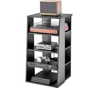 VEVOR Support média à 5 niveaux, support média pour lecteurs DVD/boîtiers de câbles/consoles de jeux, armoire pour composants audio, armoire en rack pour composants stéréo, armoire de rangement média
