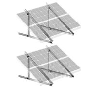 VEVOR Support Panneau Solaire, 114 cm, Fixation Panneau Solaire de 100-400 W Inclinable Réglable 0-90°, Lot de 2, Aluminium Léger, Pieds Pliables pour Camping-car, Toit, Bateaux, Système Hors Réseau