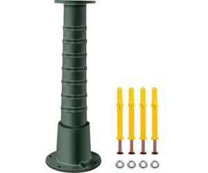 VEVOR Support Pompe à Eau Manuelle Socle Pompe à Main Fonte Jardin Pied Pompe à Bras Vintage Bases Élargies en Bas et Haut Diamètre de Base 16 cm pour Étang Domestique Terrasse 22,86x22,86x66 cm Vert