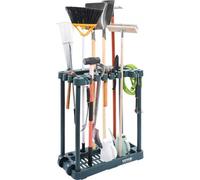 VEVOR Support Range Outils de Jardin 10 Emplacements Porte-outils de Garage en PP pour Rangement, Organisation, Stockage des Coins d'Abri Extérieur des Outils, Râteaux, Balais, Pelles à Long Manche