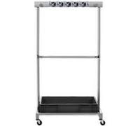 VEVOR Support Range Outils de Jardin Garage Mobile 10 Emplacements et Crochets