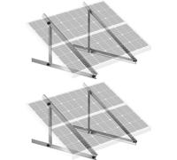 VEVOR Support Panneau Solaire, 114 cm, Fixation Panneau Solaire de 100-400 W Inclinable Réglable 0-90°, Lot de 2, Aluminium Léger, Pieds Pliables pour Camping-car, Toit, Bateaux, Système Hors Réseau