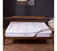 VEVOR Surmatelas Queen Rembourrage en Fibre Amovible Lavable Épaisseur 25,4 mm 1524x2032 mm