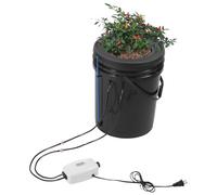 VEVOR Système de Culture Hydroponique DWC, Kit Goutte à Goutte Supérieur, Culture en Eau Profonde 20 L, 1 Seau, Pompe à Air, Pierres à Air, Dispositif de Niveau d'Eau, pour Légumes à Feuilles, Fleurs