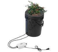 VEVOR Système de Culture Hydroponique DWC, Kit Goutte à Goutte Supérieur, Culture en Eau Profonde 20 L, 1 Seau, Pompe à Air, Pierres à Air, Dispositif de Niveau d'Eau, pour Légumes à Feuilles, Fleurs