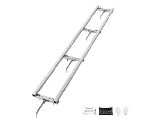 VEVOR Système de Guidage de Scierie sur Rail 274 cm Guide de Fraisage de Moulin à Scie à Chaîne 4 Barres Transversales Rail de Guidage pour Scierie Réglable en Aluminium pour Constructeurs Menuisiers