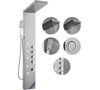 VEVOR Système de Panneau de Douche avec 4 Modes, Tour de Panneau de Douche, Pluie, Cascade, 5 Jets de Massage Complet du Corps et Pomme de Douche à Main à 3 Réglages avec Tuyau, Ensemble de Douche