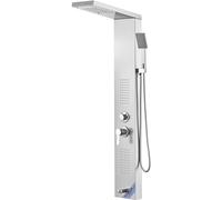 VEVOR Système de Panneau de Douche avec 5 Modes, Tour de Panneau de Douche LED, Pluie, Cascade, 2 Jets de Massage Corporel Bec de Baignoire Pomme de Douche à Main avec Tuyau 1,5 m, Ensemble de Douche