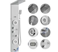 VEVOR Système de Panneau de Douche avec 6 Modes, Tour de Panneau de Douche LED et Affichage, Pluie, Cascade, 4 Jets de Massage, Bec de Baignoire et Pomme de Douche avec Tuyau, Ensemble de Douche