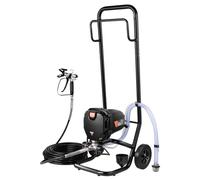 VEVOR Système de Peinture par Pulvérisation 750 W 3000 PSI Pulvérisateur sans Air avec Chariot Pistolet de Peinture avec Tuyau 7,6 m 1,2 L/Min pour Peinture Intérieure Extérieure Fournitures Clôtures