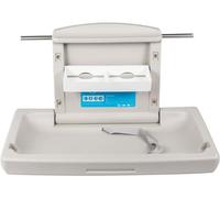 VEVOR Table à Langer Murale en HDPE Station de Couche-culotte Charge 15kg | Bébé Pliable, avec Ceinture de Sécurité, pour Toilettes Publiques, Salle de Bains, Magasin, Centre Commercial, Gare, Aéroport