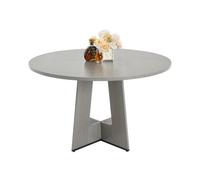 VEVOR Table à manger ronde, 120 cm, table de salle à manger en bois pour 2 à 4 personnes, mobilier circulaire rustique avec pieds en bois épais, durable, pour bureau, cuisine, salon, cafés, gris