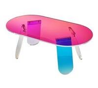 VEVOR Table Basse Bout de Canapé en Acrylique Capacité 25KG 95×50×35cm pour Chambre Irisé Multicolore
