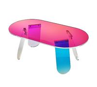 VEVOR Table Basse en Acrylique Irisé Table d'Appoint 950 x 500 x 350 mm Bout de Canapé en Acrylique de 12 mm d’Épaisseur Charge Maximale 25 kg Grande Table de Salon Rangement pour Chambre Balcon Café