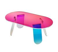 VEVOR Table Basse en Acrylique Irisé Table d'Appoint 950 x 500 x 350 mm Bout de Canapé en Acrylique de 12 mm d’Épaisseur Charge Maximale 25 kg Grande Table de Salon Rangement pour Chambre Balcon Café
