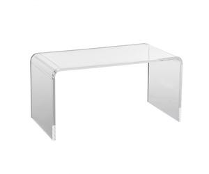 VEVOR Table Basse en Acrylique Table d'Appoint 813 x 401 x 414 mm Bout de Canapé en Acrylique de 20 mm d’Épaisseur Charge Maximale de 50 kg Grande Table de Salon Rangement pour Chambre Balcon Café