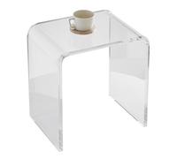 VEVOR Table d'Appoint en Forme de C 415x305x460 mm Bout de Canapé en Acrylique Table Basse Capacité de Charge Max. 25 kg Table de Chevet pour Affaires à Portée de Main Salon Chambre Balcon Transparent