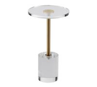 VEVOR Table d'Appoint Ronde 302x543 mm Bout de Canapé en Acrylique Table Basse Charge Maximale 10 kg Table de Chevet Installation Facile pour Affaires à Portée de Main Salon Chambre Balcon Transparent