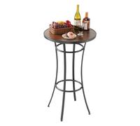 VEVOR Table de bar ronde 60x101 cm – Table de bistrot haute, structure métal robuste