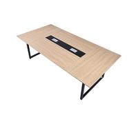 Table de Conférence Rectangulaire 240cm pour 10 Personnes pour Bureau Marron