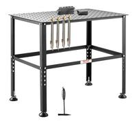 VEVOR Table de Soudure 914,4x609,4 mm Établi de Soudage Robuste Capacité de Charge 363 kg Acier au Carbone, avec Trous de Fixation, Patins Antidérapants, pour Travaux Réparation Assemblage Soudage