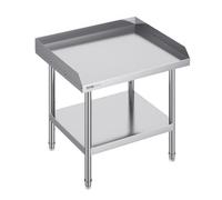 VEVOR Table de Travail en Acier Inoxydable 71,1x61x66 cm, Table de Préparation des Aliments avec Dosseret à 3 Côtés, Hauteur Réglable, Meuble de Rangement, pour Cuisine Restaurant Bar Hôtel Maison
