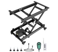VEVOR Table Élévatrice Électrique à Ciseaux Simple, Capacité de Charge 150 kg, Hauteur de Levage Réglable 200-710 mm, avec 4 Roues, Moteur Haute Performance, pour Manutention, Transport de Matériaux