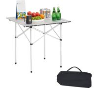 VEVOR Table pliante Table de buffet portable à usage général 70 cm, table carrée en aluminium (pour 2-4 personnes) avec sac de transport, table de jardin Table de camping pour les fêtes Pique-nique Ca