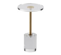 VEVOR - Table Ronde 302x543 mm Bout de Canapé en Acrylique Basse Transparent - 10 kg Max. - Installation Facile pour Salons, Chambres, Balcons