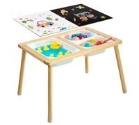 VEVOR Table Sensorielle pour Tout-Petits, Table d'Activité en Bois pour Enfants, Tableaux Magnetiques Double Face, Bacs de Rangement, Pieds Antidérapants, pour Jeux de Sable et d'eau, Dessin, Éveil
