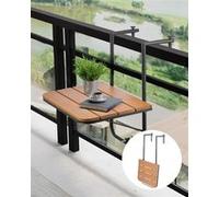 VEVOR Table Suspendue Balcon 4 Niveaux Hauteur Réglables Pliable Terrasse 59,5x40cm