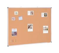 VEVOR Tableau en Liège 120 x 90 cm, Grand Tableau d’Affichage avec Cadre en Aluminium, Panneau d’Affichage Mural, avec des c Punaises, pour Épingler Mémo Notes Photos Annonces Bureau Maison École