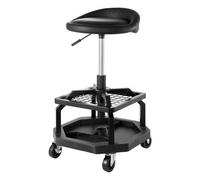 VEVOR Tabouret d'atelier roulant à hauteur réglable, capacité de charge 136 kg, tabouret de mécanicien pneumatique, siège de garage rembourré pivotant 360° avec roulettes, pour réparation automobile