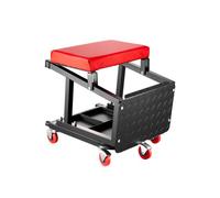 VEVOR Tabouret d'Atelier sur Roulettes, Tabouret de Mécanicien avec Capacité de Charge Max. de 136 kg, Siège ou Escabeau de Garage Pivotant à 360°, avec Plateau à Outils, pour Réparation Automobile
