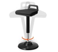VEVOR Tabouret Oscillant Hauteur Réglable 62,5-87,5 cm, Tabouret Dynamique avec Poignée, en Tissu Élastique et Mousse, Amélioration de la Concentration et de la Posture, pour École Bureau Domicile