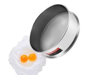 VEVOR Tamis à Farine 150 Mailles, Passoire à Mailles Fines 32 cm, en Inox 304 de Qualité Alimentaire, pour Pâtisserie, 5 Tailles de Trous de Maille pour Haricots Mungo, Riz, Farine, Poudre de Perle